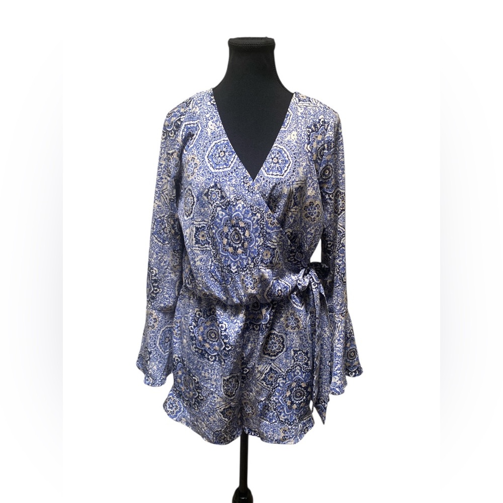 The Moon Blue Patterned Jumpsuit GUC M